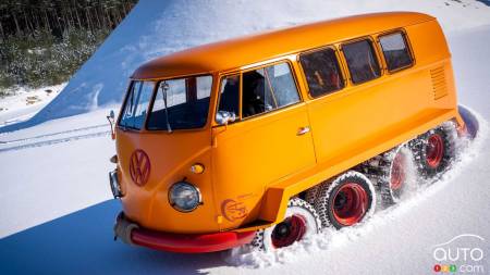 The Volkswagen Half-Track Fox, in the snow