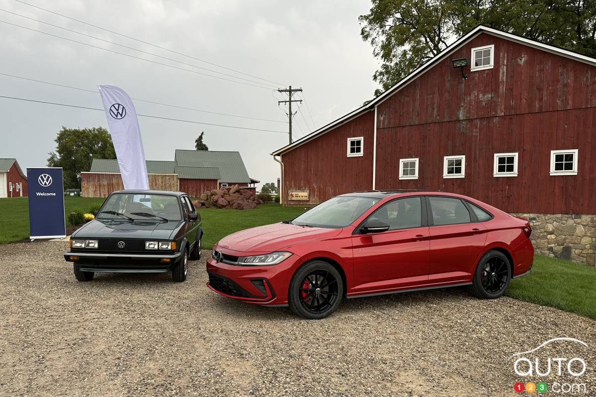 The 2025 Volkswagen Jetta GLI, with a 1982 Jetta