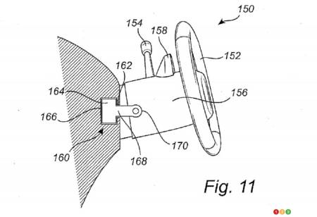 Brevet de Volvo pour un volant coulissant, fig. 11