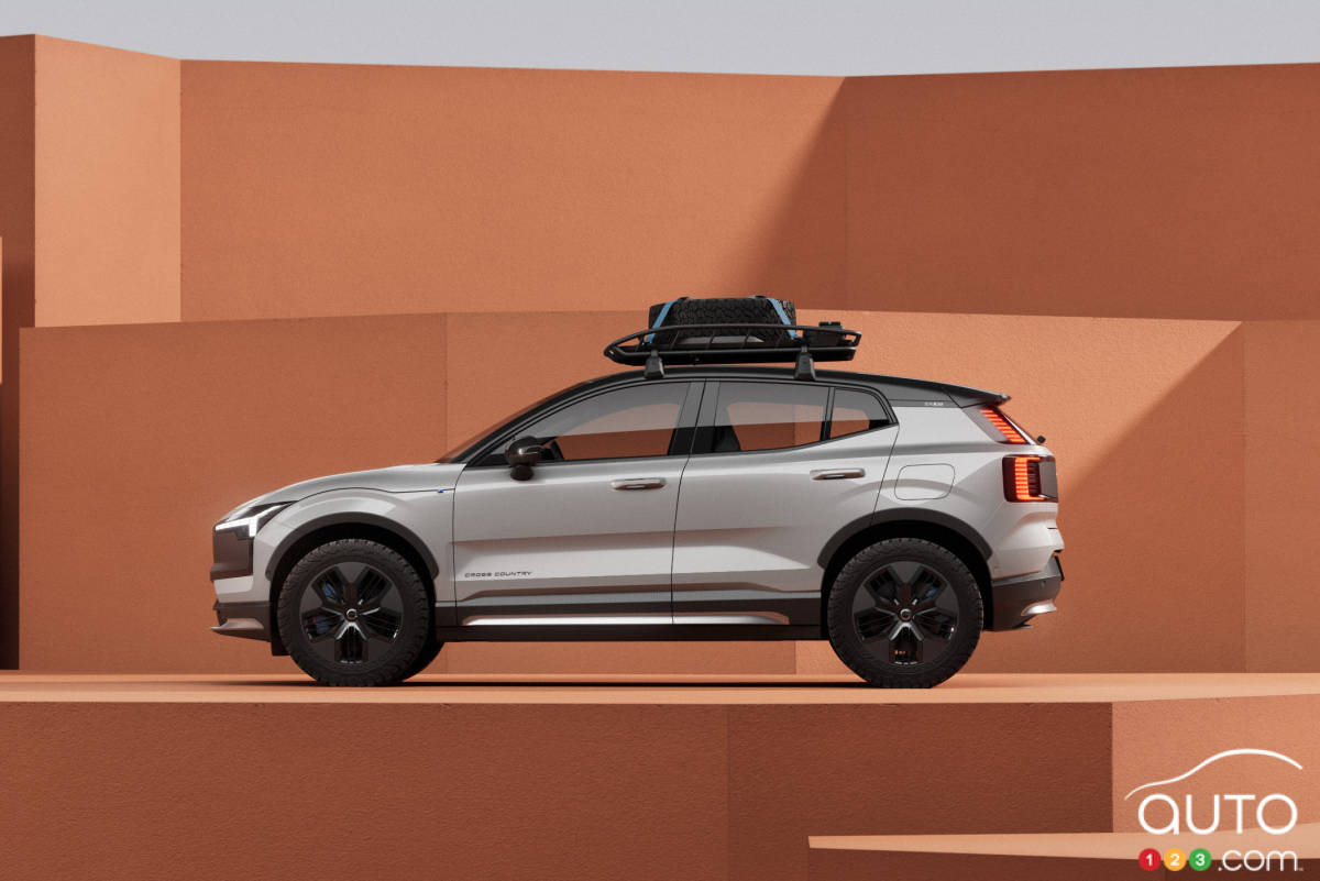 Le concept Volvo EX30 Cross Country, de profil