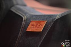 stitching badge on seats