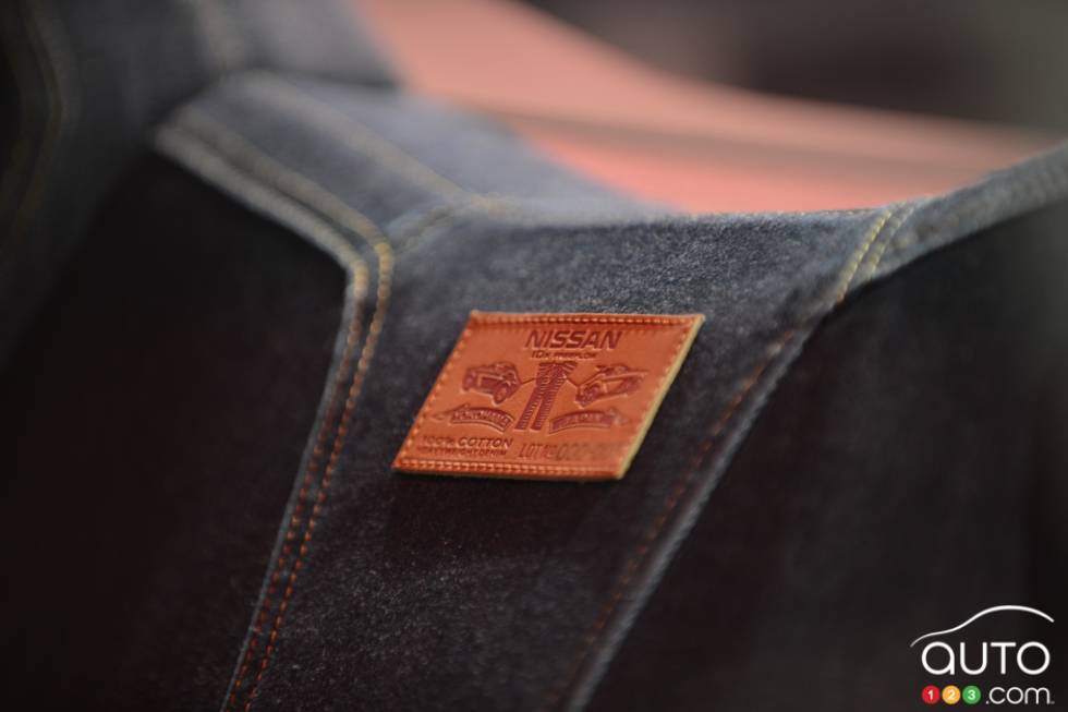 stitching badge on seats