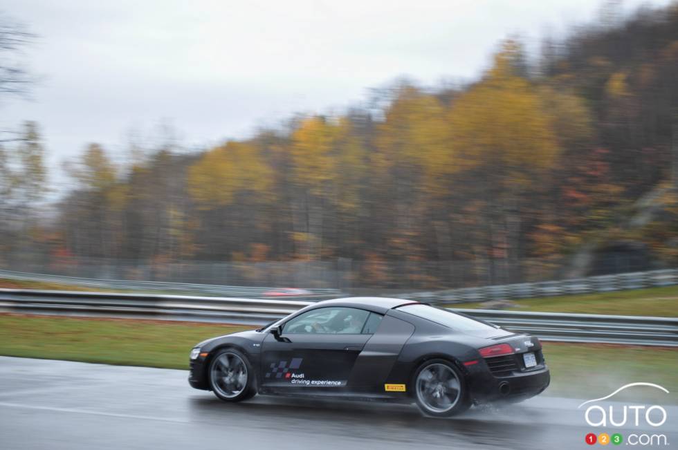 rear 3/4 action view