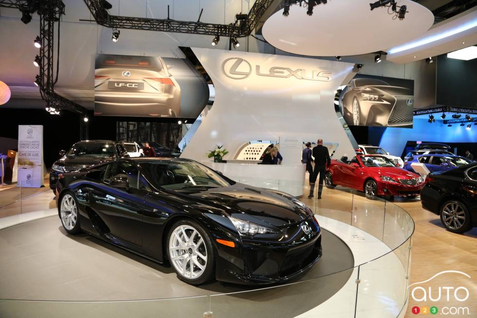 Lexus booth at the 2013 Montreal International Auto Show.