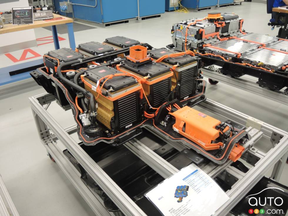 Batteries of the Spark EV.