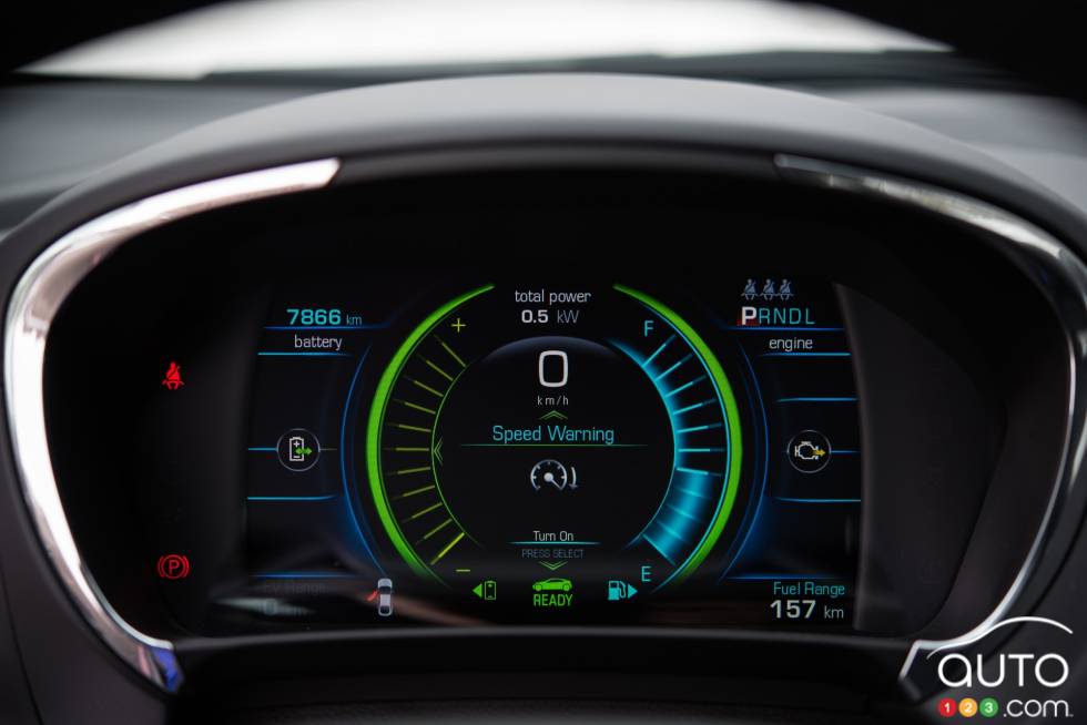 Instrumentation de la Chevrolet Volt 2016