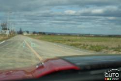 Indications in the windshield