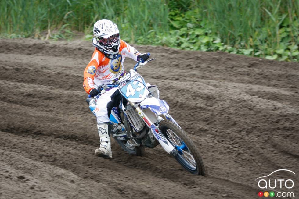 Émilie during a motocross championship round from the summer of 2013 at X-Town in Mirabel, QC
