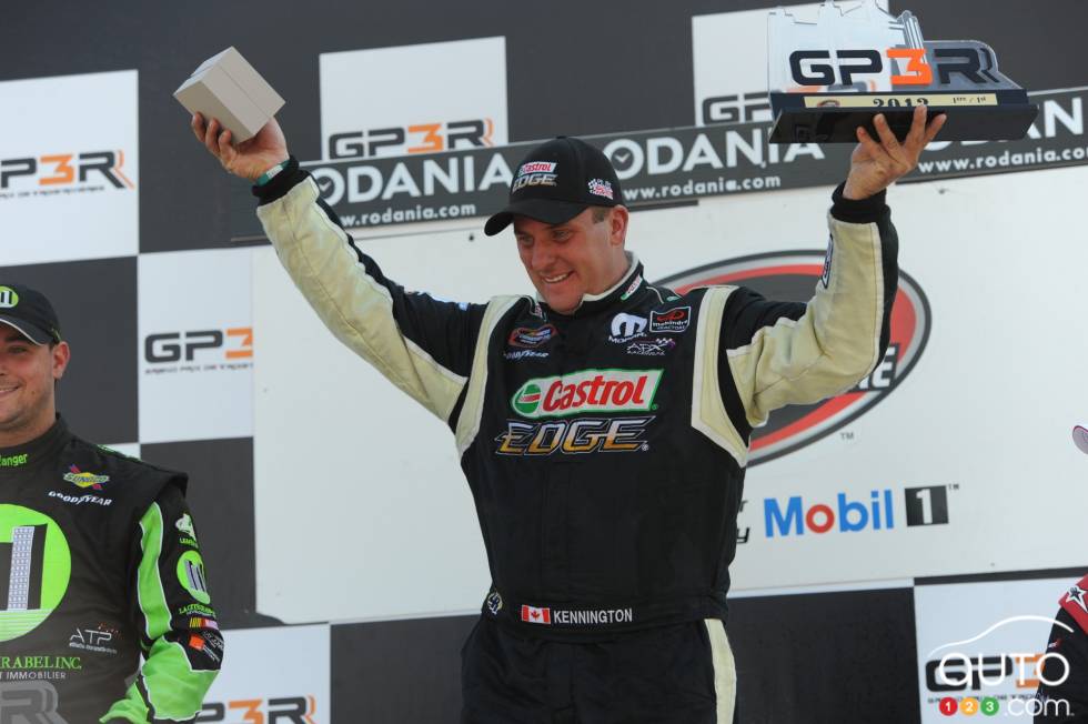 D.J. Kennington, Castrol Edge/Mahindra Tractors Dodge célèbre sa victoire