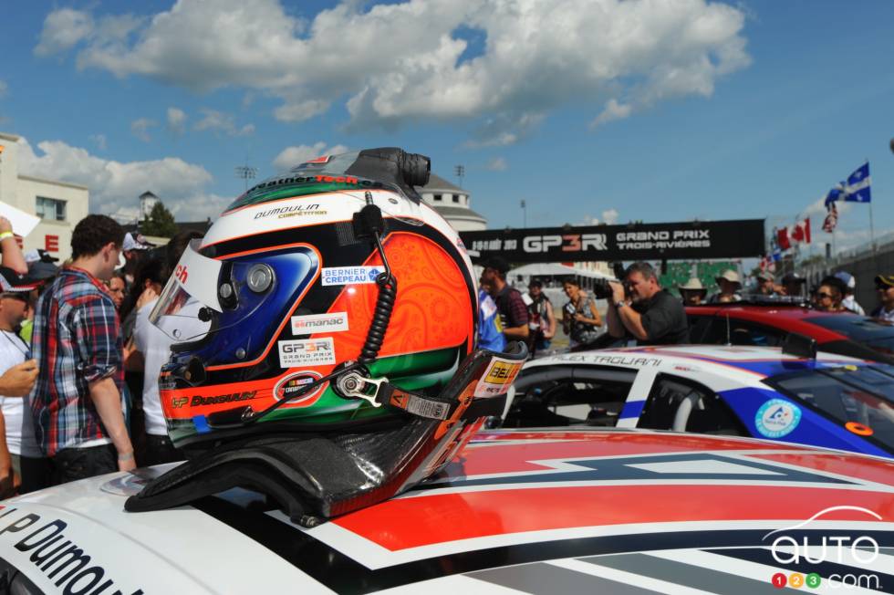 L.P. Dumoulin, WeatherTech Canada/Bellemare Dodge helmet