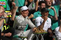 Nico Rosberg,  Mercedes F1 Team. Lewis Hamilton, Mercedes F1 Team. 

