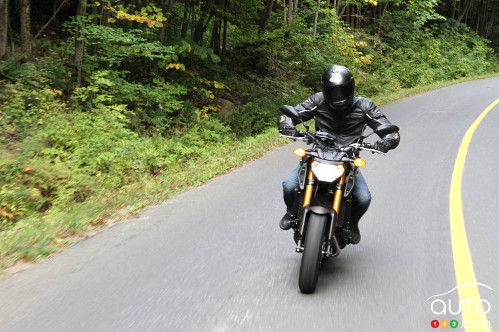 vue de face en action