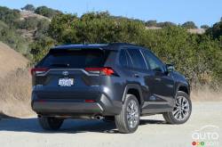 3/4 rear view of the 2019 Toyota RAV4 Limited