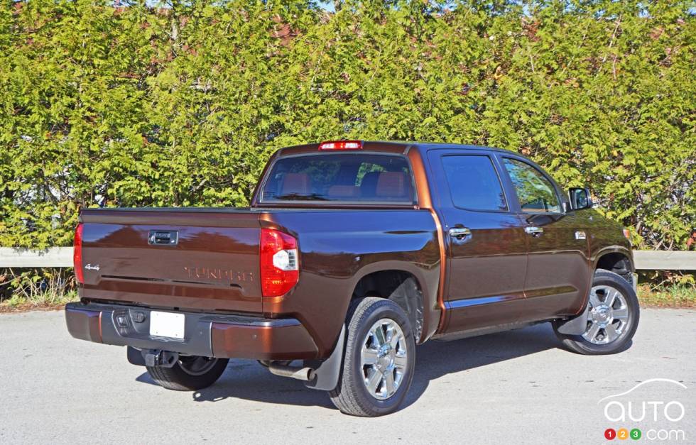 2016 Toyota Tundra 4X4 CrewMax 1794 edition rear 3/4 view