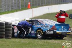 Paul Jean, BFI Canada Chevrolet crashes during race