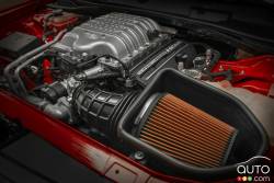 The 2018 Dodge Challenger SRT Demon‚Äôs standard Air-Grabber‚ intake system features a significantly larger air box that is sealed and ducted to the hood scoop.