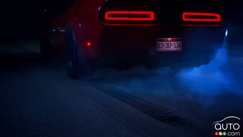 The 2018 Dodge Challenger SRT Demon is the first ever, factory production car with a TransBrake, which helps produce launch forces previously unattainable by street legal production vehicles.