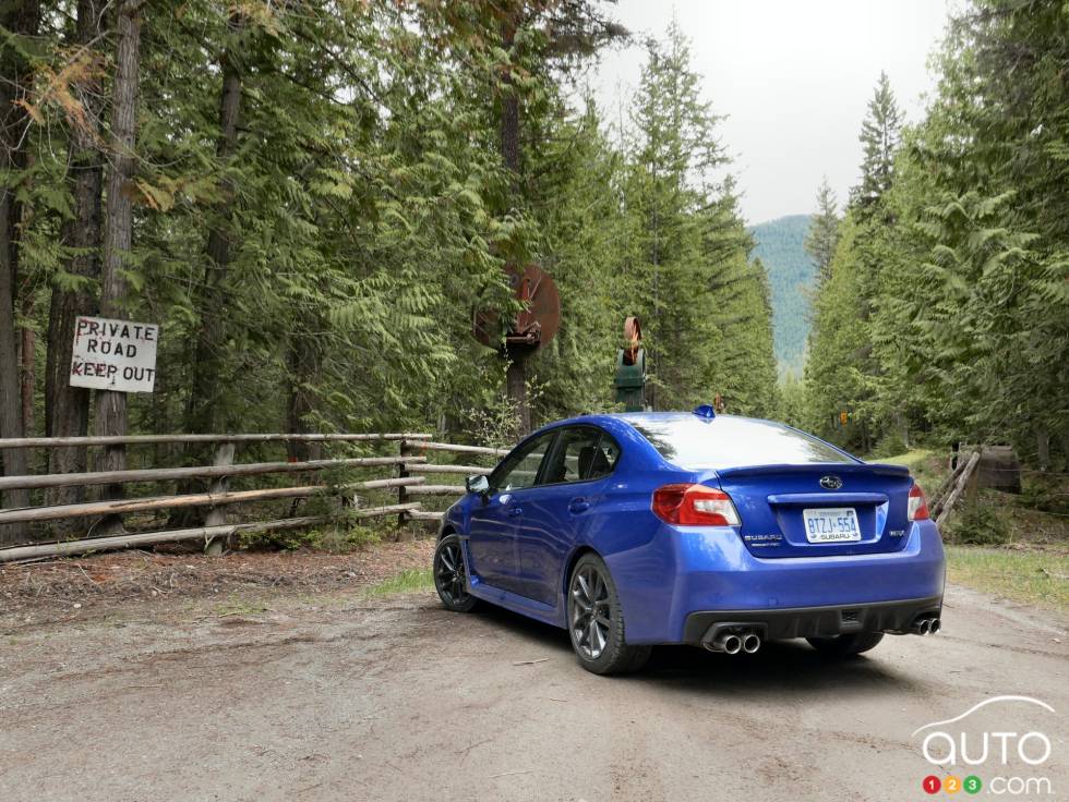 Rear view of the WRX