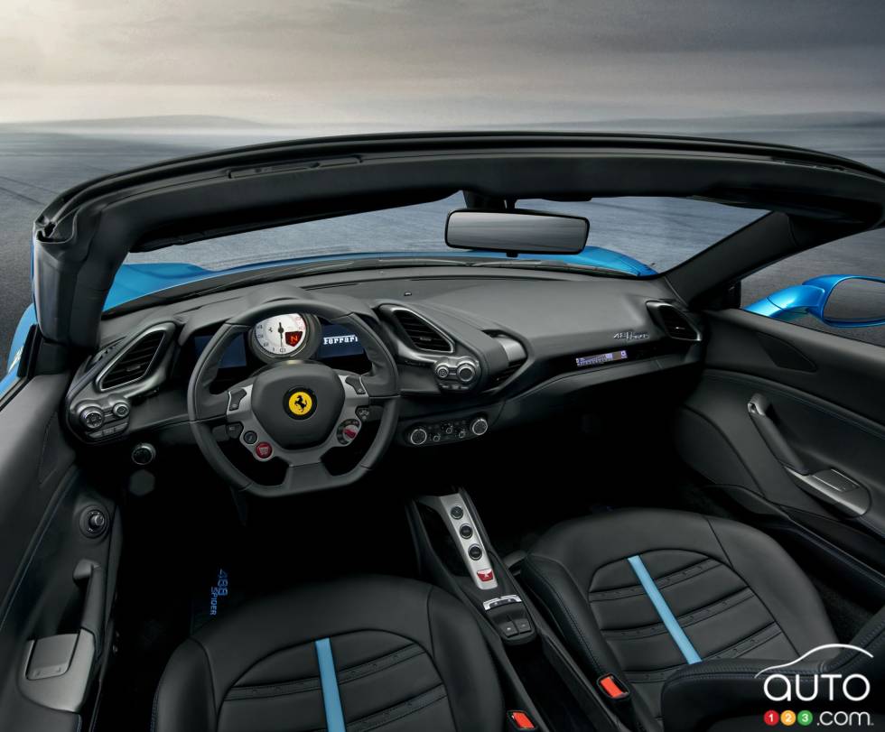 Ferrari 488 Spider cockpit