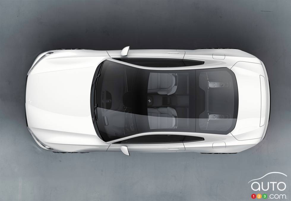 Polestar 1 white exterior, top