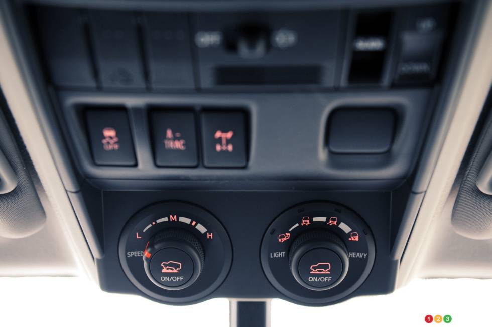 Commandes sur la console au pavillon