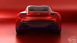 Vue arrière de l'Aston Martin Vanquish Zagato Concept