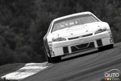 David Thorndyke, LubeSource/Thorsons EVT Chevrolet, in action during practice on saturday