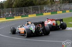 Fernando Alonso, Scuderia Ferrari. Nico Hulkenberg  Force India F1 Team. 