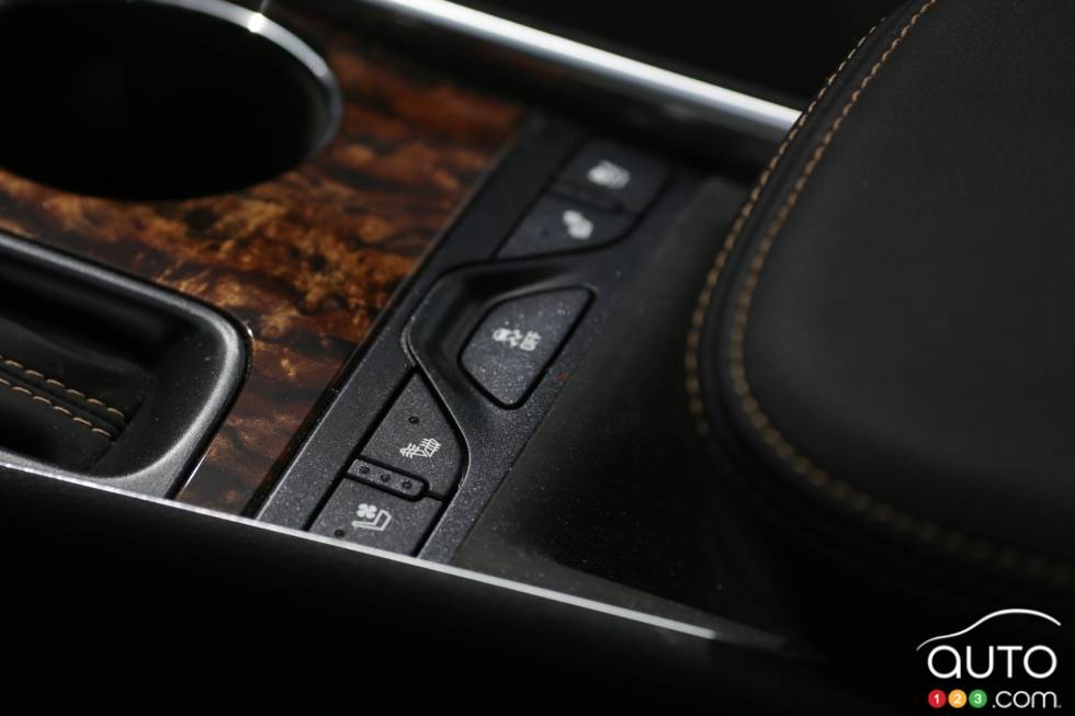 détails de la console centrale