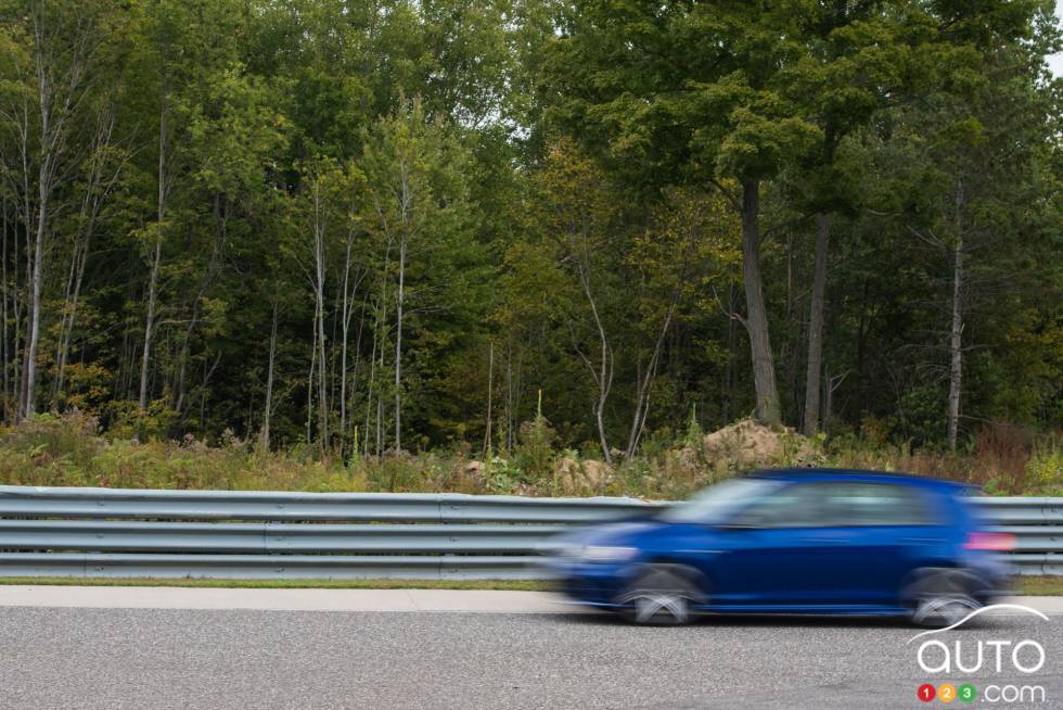 2016 Volkswagen Golf R on track