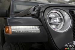 Front headlight of the 2018 Jeep Wrangler Sahara