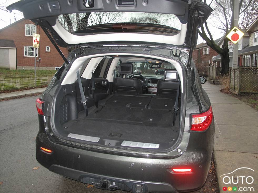 Espace de chargement avec les banquettes arrière abaissées