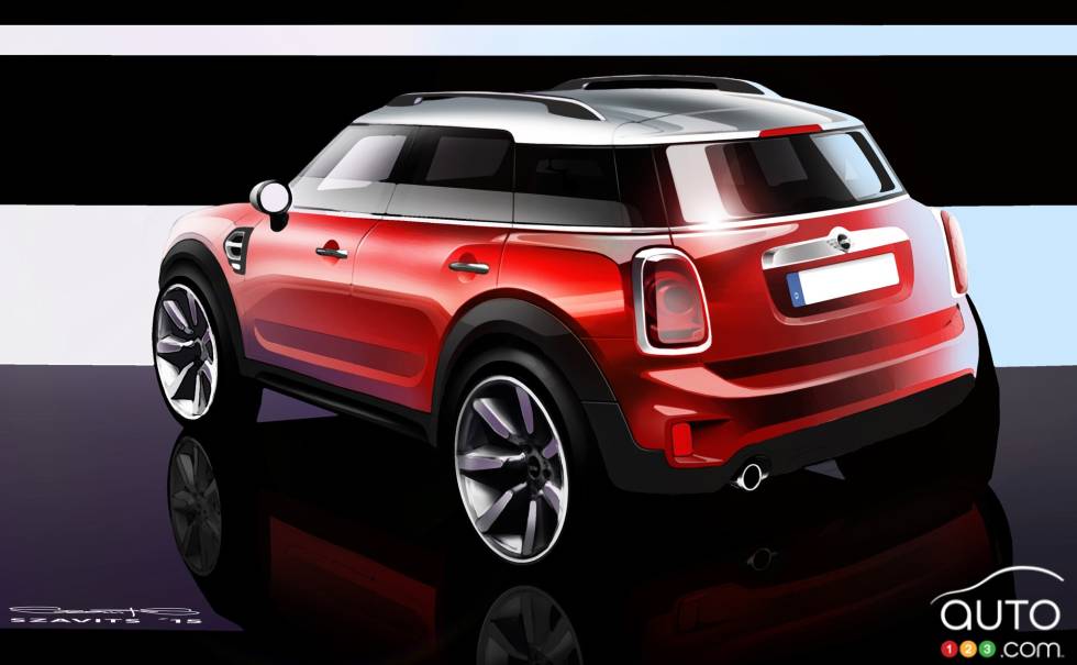 Dessin de la MINI Cooper S Countryman 2017