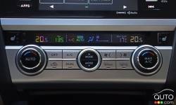 Contrôle du système de climatisation de la Subaru Outback 2.5i limited 2016
