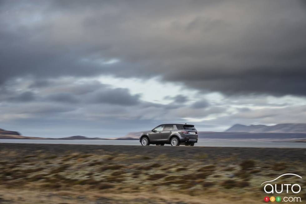 rear 3/4 action view