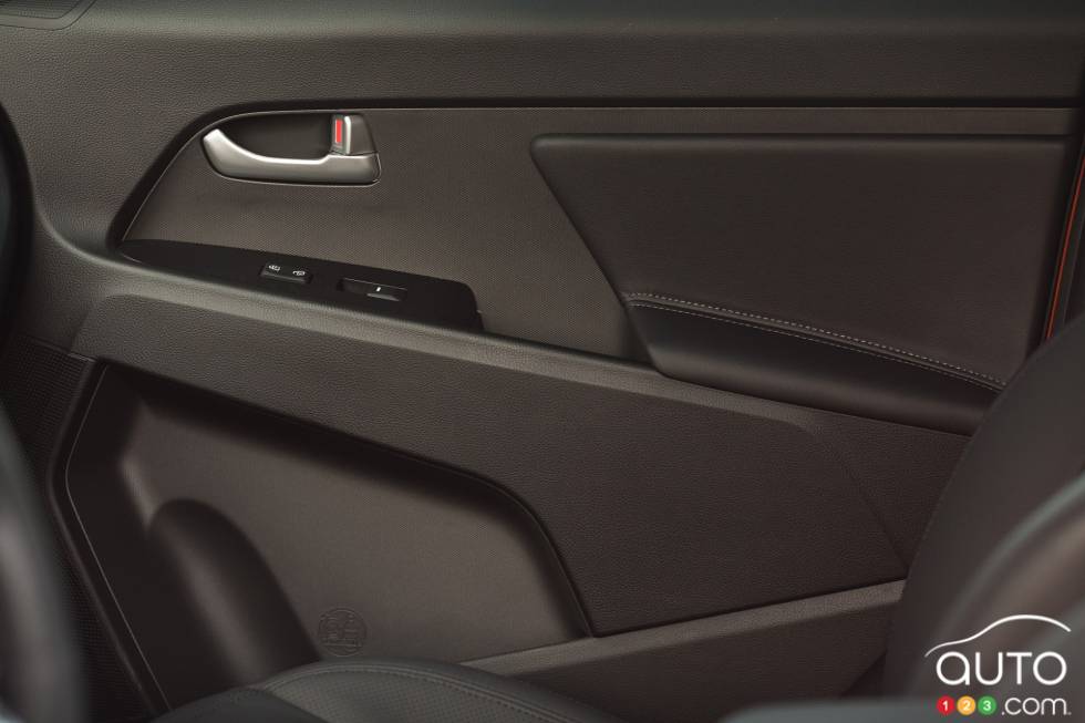 Interior door panel, passenger's side