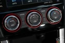 Contrôle du système de climatisation de la Subaru WRX STI 2016