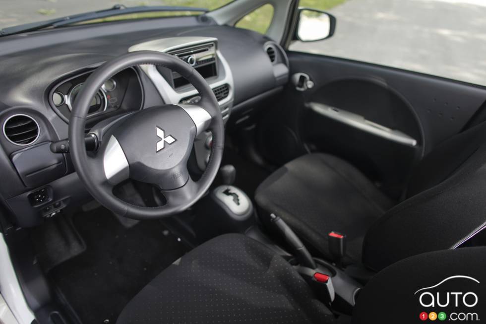 dashboard and front seats