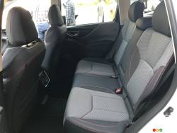Back seat fo the  2019 Subaru Forester Sport 