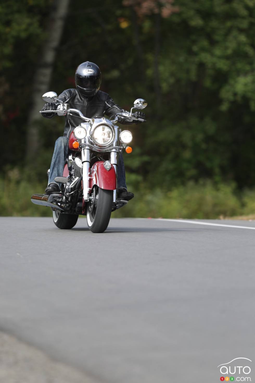 front 3/4 action view