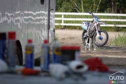 moto d'Émilie during a motocross championship round from the summer of 2013 at X-Town in Mirabel, QC