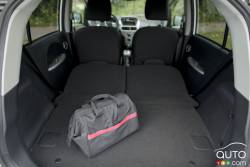 cargo space with the rear bench seats folded down