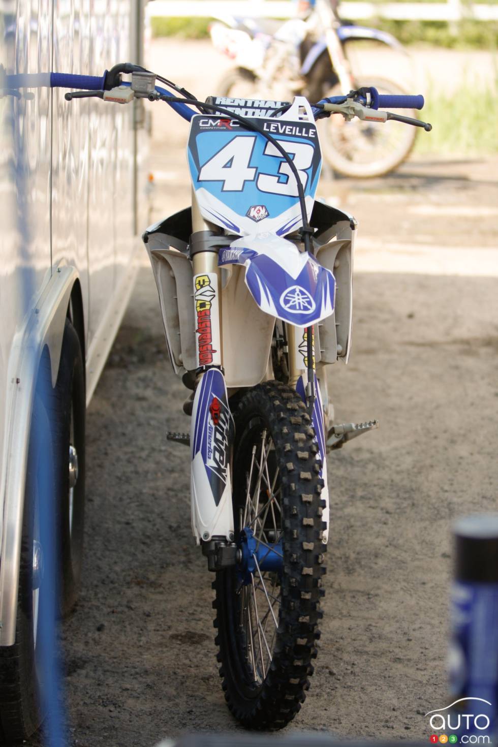 moto d'Émilie during a motocross championship round from the summer of 2013 at X-Town in Mirabel, QC
