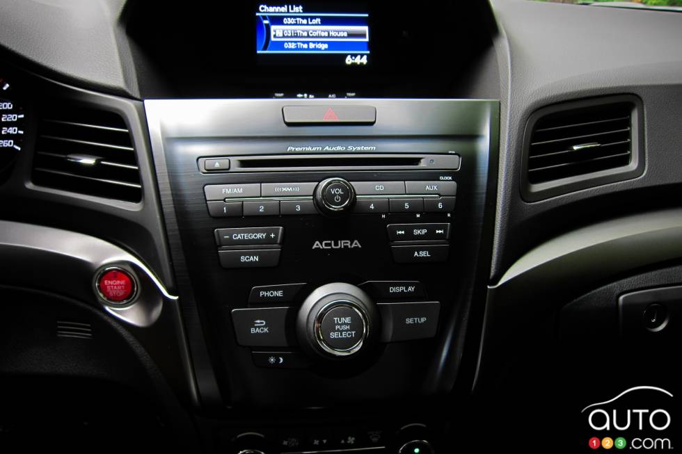 Radio controls and screen