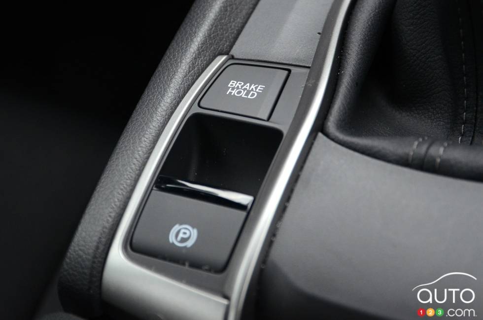 Détail intérieur de la Honda Civic Hatchback 2017