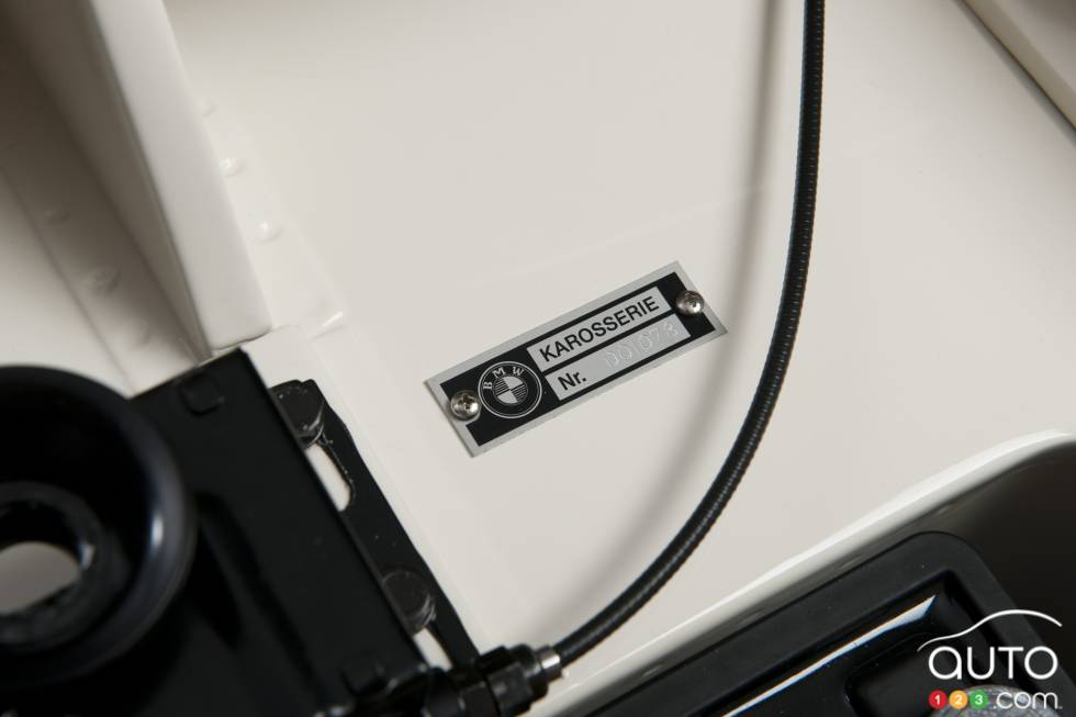 Détail intérieur de la BMW 507 1957