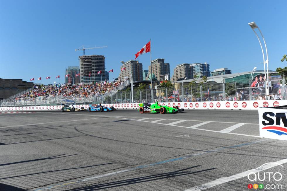 James Hinchcliffe , Andretti Autosport, Alex Tagliani, Bryan Herta Autosport w/Curb-Agajanian and Ed Carpenter, Ed Carpenter Racing during Race 1