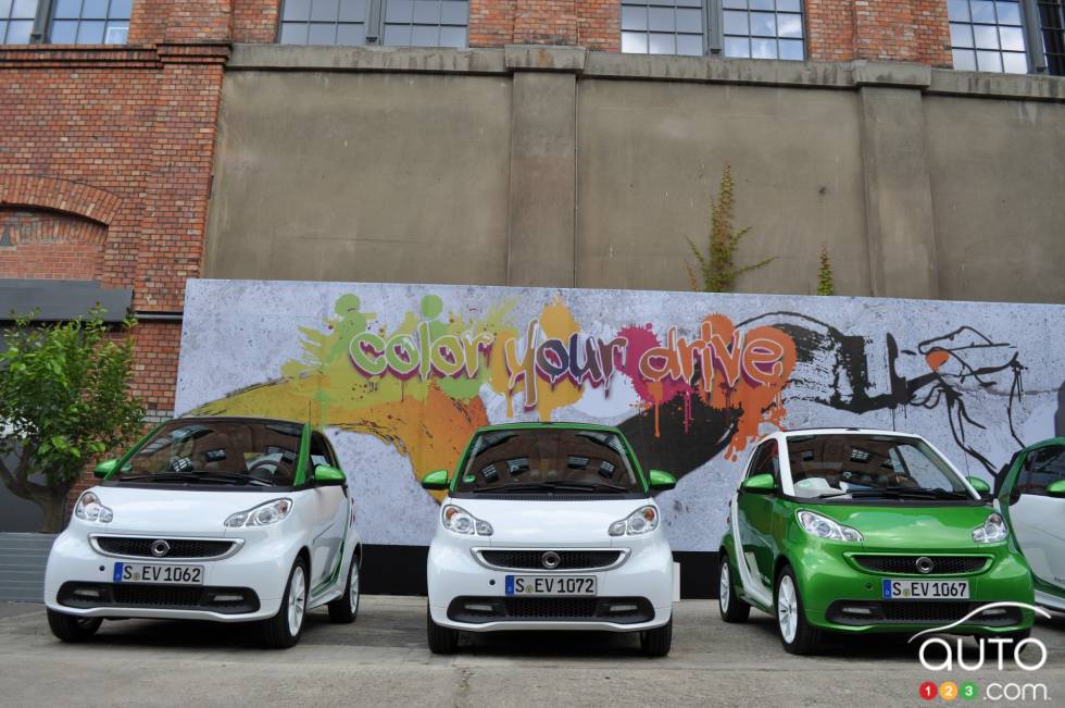 Vue de face, 3 modèles