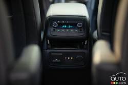 Rear audio and climate controls