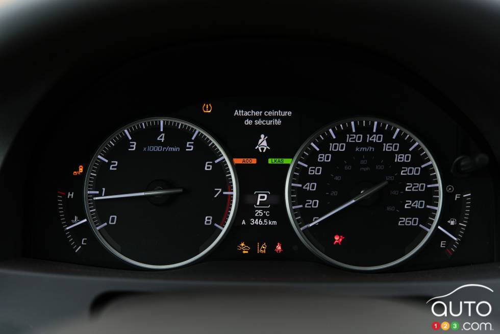 Instrumentation de l'Acura RDX Elite 2016